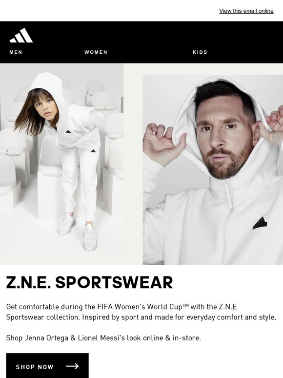 adidas Australia Jenna Ortega & Lionel Messi in Z.N.E. Milled