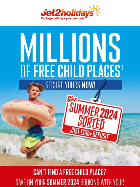 Jet2holidays Book your Summer 2024 escape Milled