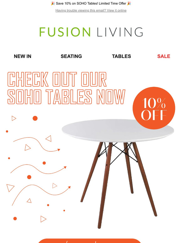 SALE! Save 10% on Soho Tables ✨