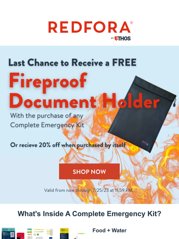 Last Chance: 20% Off Fireproof Document Holders