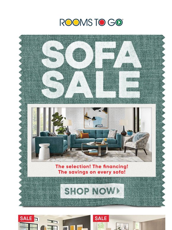 Shop the big Sofa Sale savings event on now!