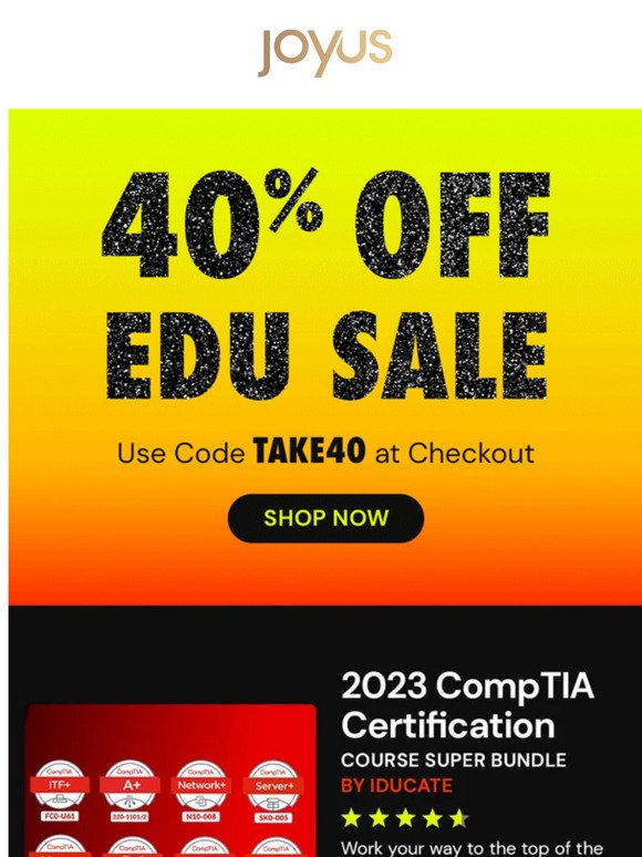 40% Off EDU Right NOW! 💸📚