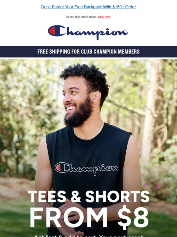 🔔 Tees & Shorts From $8, It's Too Good To Miss