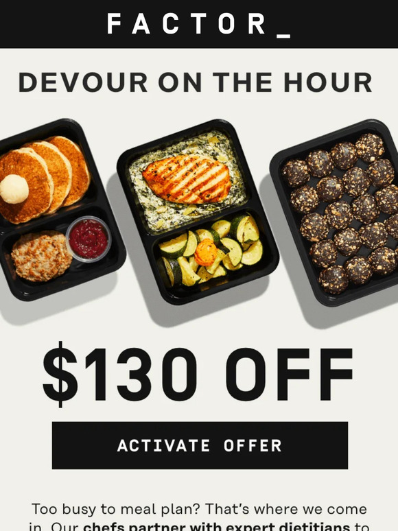 You Can Currently Get 50% Off Factor 75 Meals & Dinner Has Never Been  Easier (or More Affordable!) – SheKnows