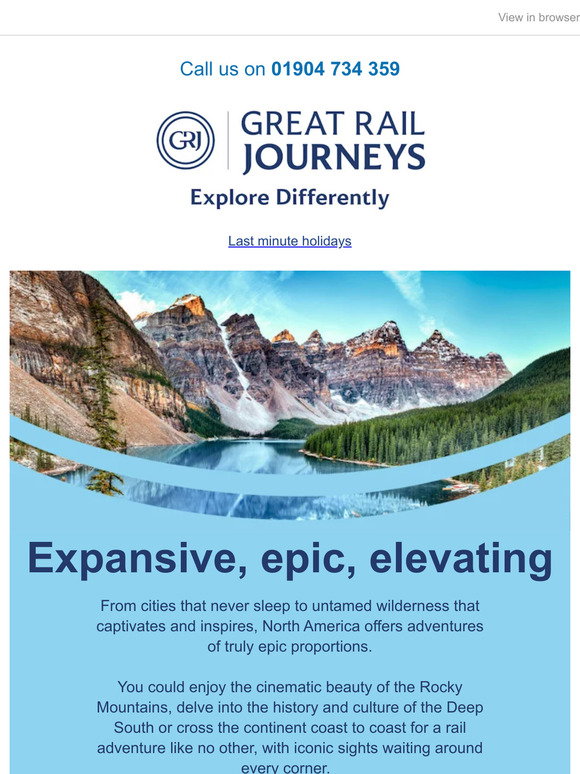 Great Rail Journeys Truly epic adventures North America 2024 Milled