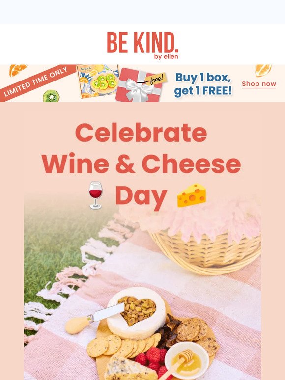 Celebrate National Wine & Cheese Day with a BOGO offer!
