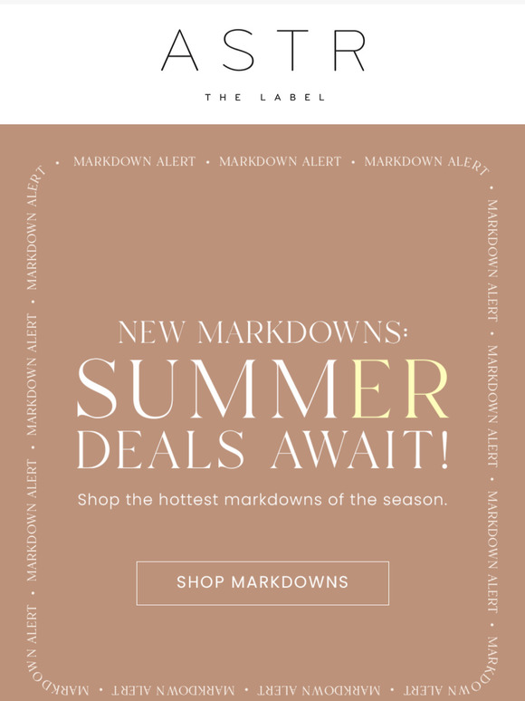 Discover Irresistible Summer Markdowns