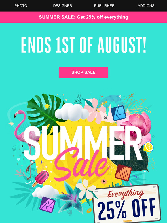 SUMMER SALE: Get 25% off everything – ends 1st of August!