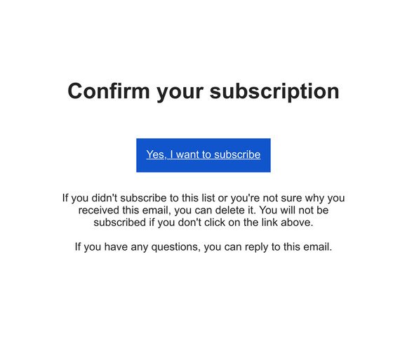 Confirm Your Subscription