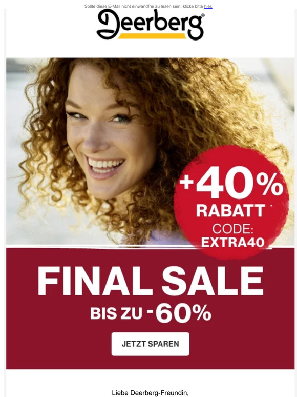 FINAL SALE: bis zu 40% Extra-Rabatt ❤️💥