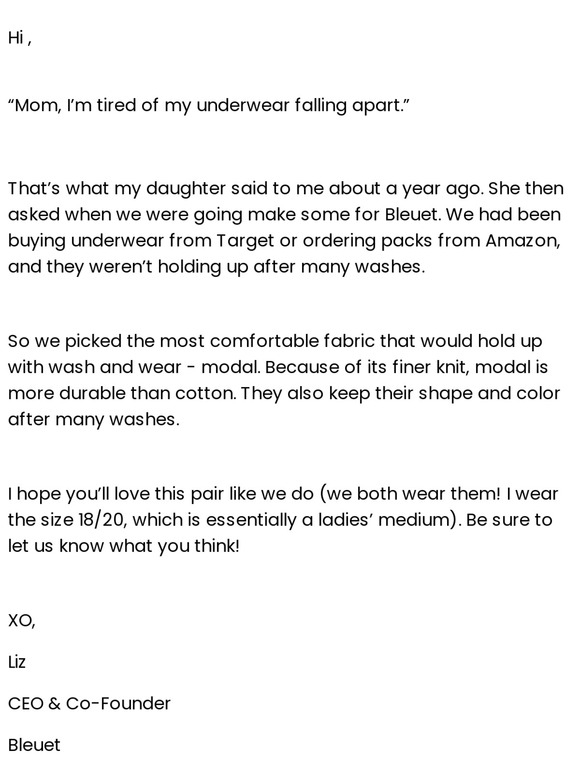 Why I created our new Chloe Seamless Brief