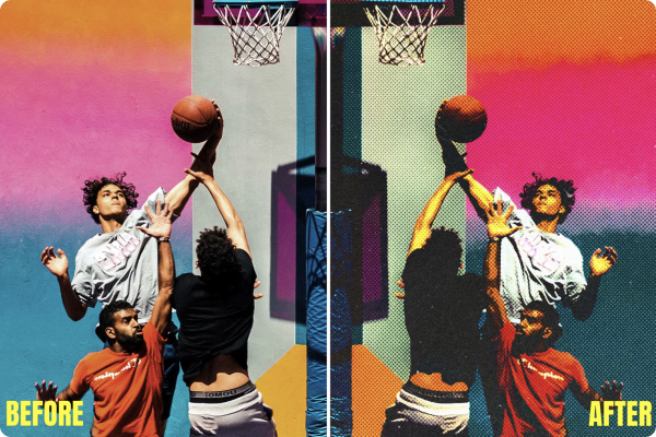 Retro Magazine Halftone Actions