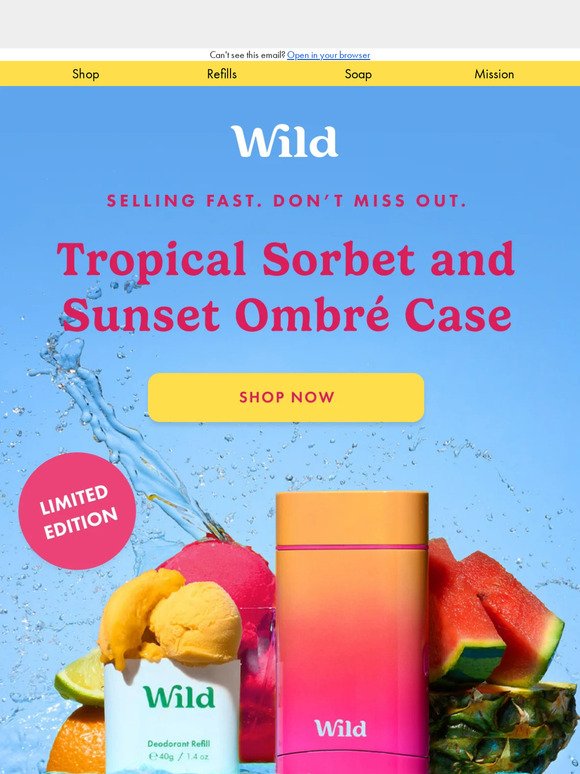 Tropical Sorbet and Sunset Ombre are selling fast