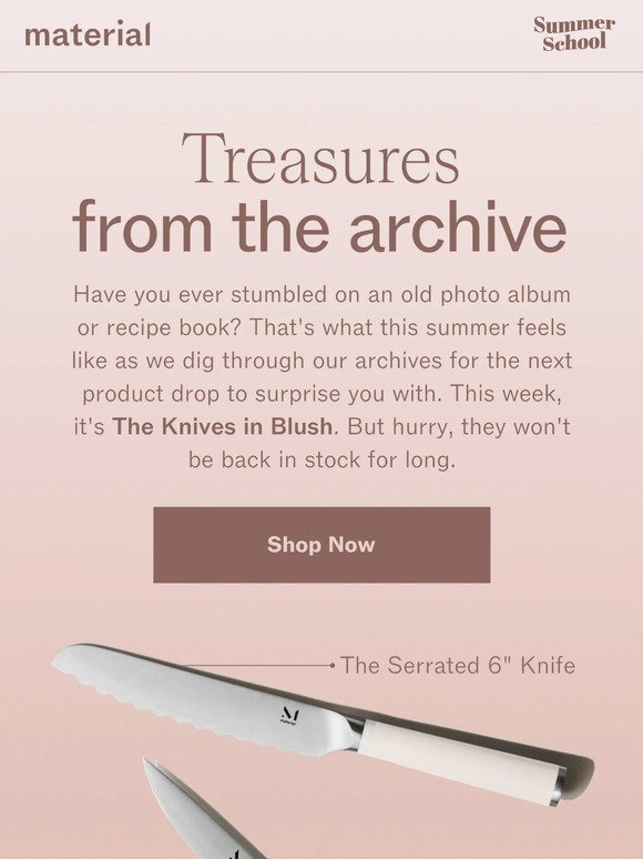 Surprise: The Knives in Blush are back