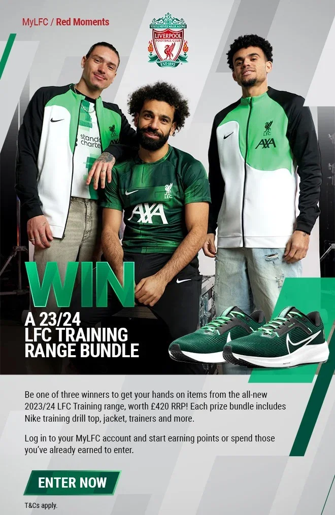 Triin Rang Liverpool FC: Win 23/24 LFC Nike Training range bundle with MyLFC | Milled