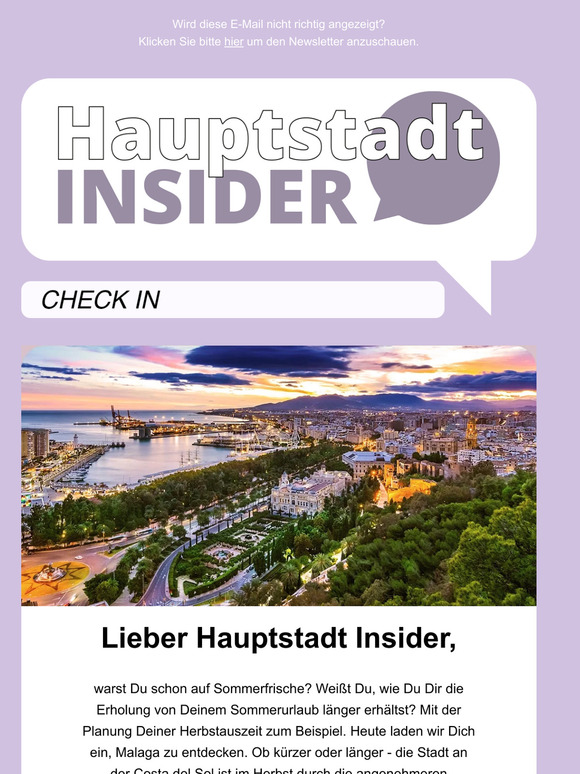 HAUPTSTADT INSIDER: Traumhaftes Herbstziel 🏖️