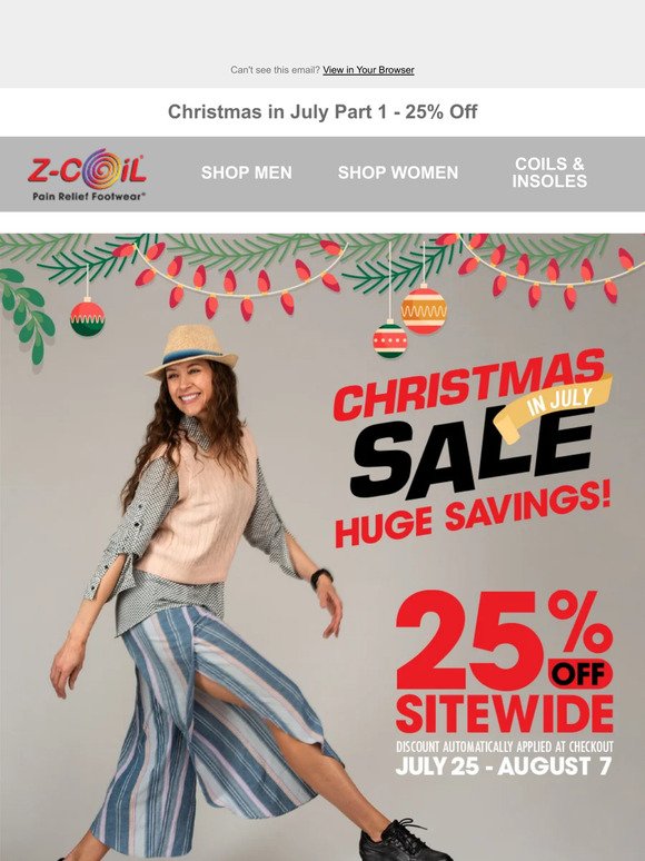 Christmas in July Mailer Part 1 - 25% Off