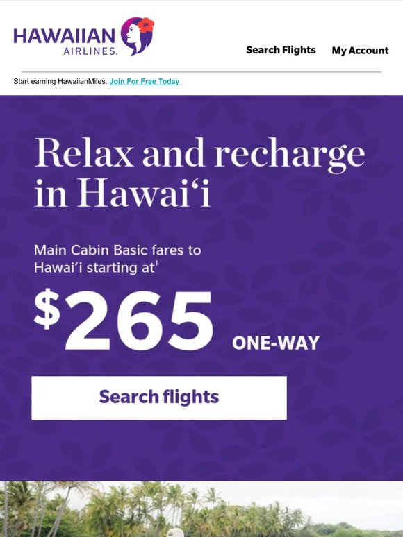 Map out a Hawai‘i trip with today's top fares