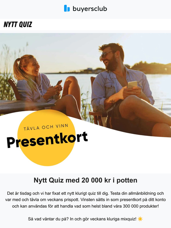 Vinn presentkort i veckans quiz!