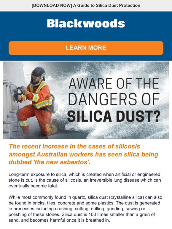 Are you aware of the dangers of sillica dust?