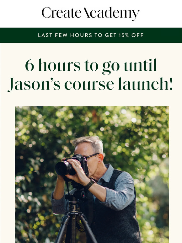 🚨 Last chance: 6 hours until Jason's launch!
