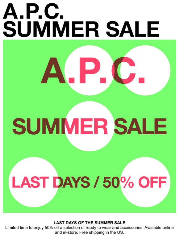 Last Days of Summer Sale | 50% off