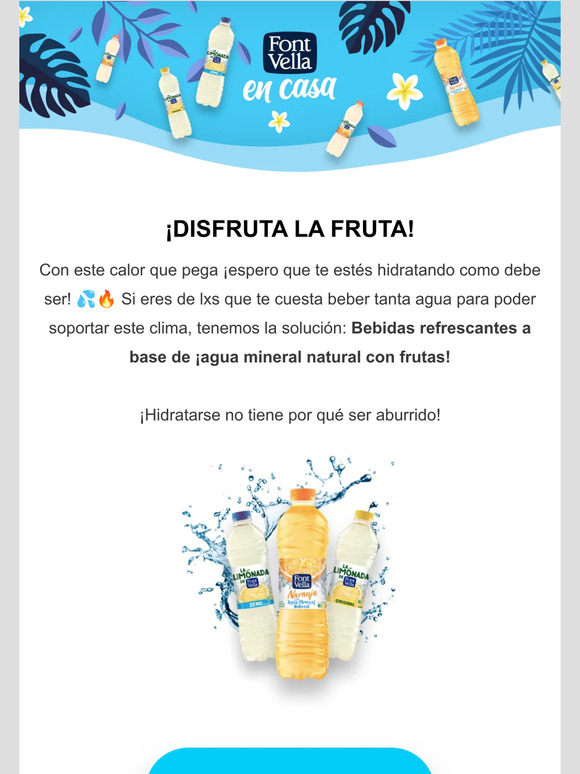 ¿Conoces nuestras bebidas refrescantes de agua mineral con frutas? 💛