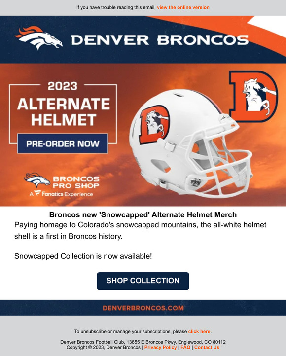 Kendall Hinton Denver Broncos Jerseys, Kendall Hinton Shirts, Apparel, Gear