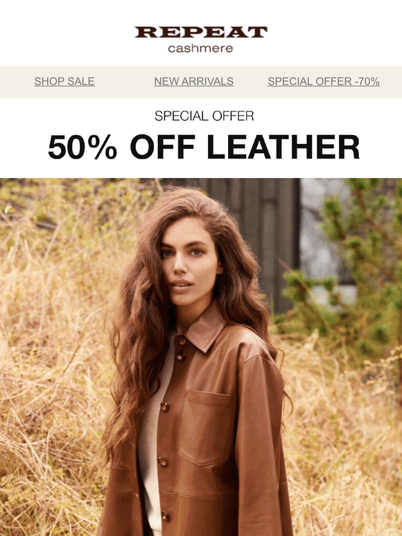 Special Offer: 50% off Leather