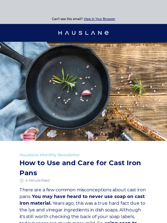 Hauslane Can you use soap to clean cast iron?? 🧼 Milled