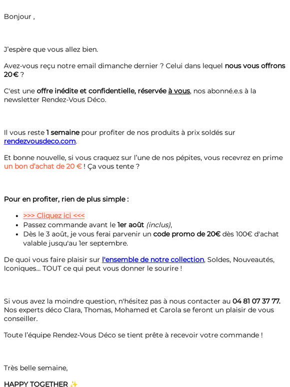 Re : Surprise réservée (exclusivement) à vous