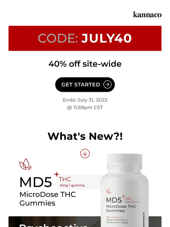 40% Off Sitewide + New THC Gummies