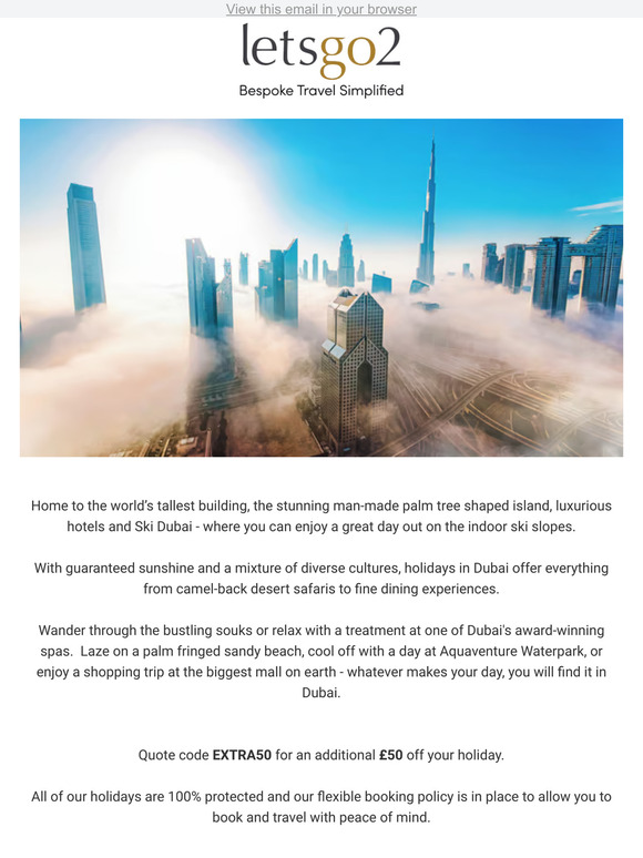 Hot offers to Dubai