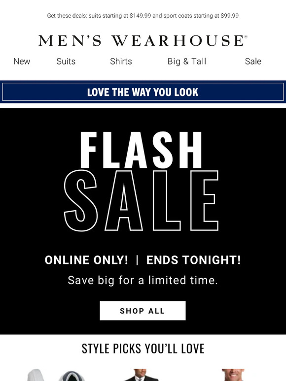 Men's Wearhouse Email Newsletters Shop Sales, Discounts, and Coupon Codes