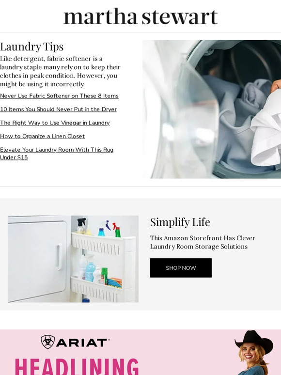 Martha Stewart Never Use Fabric Softener on These 8 Items Milled