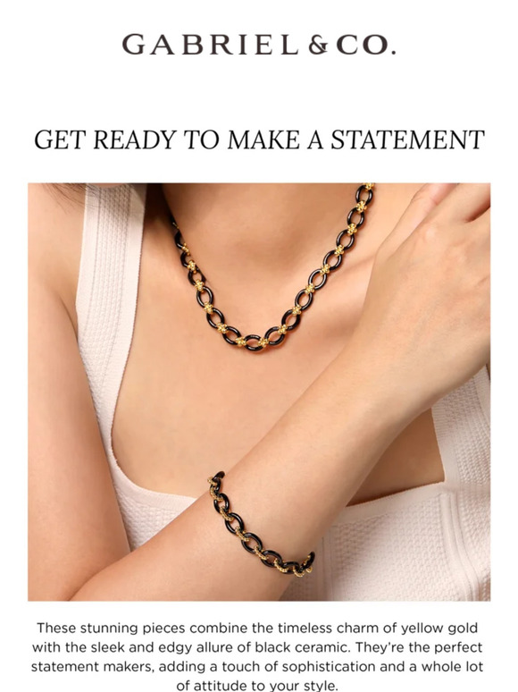 Make A Statement: Yellow Gold Meets Black Ceramic