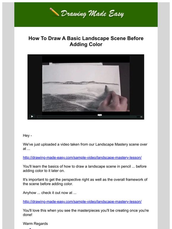 — - how to draw a basic Landscape Scene [VIDEO]