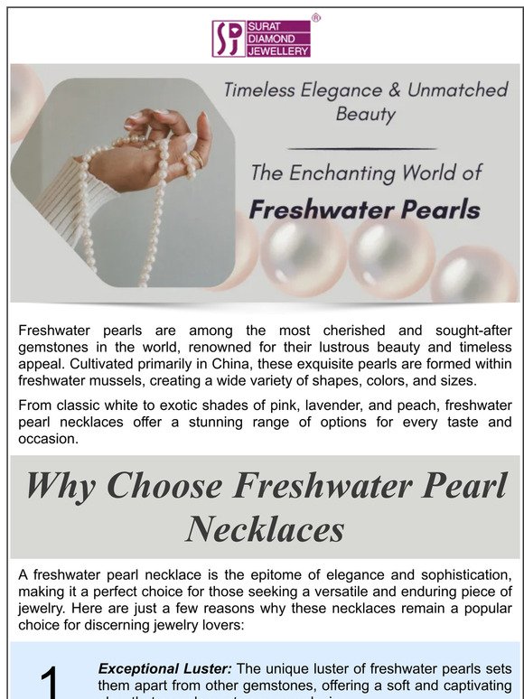 Dive into the Lustrous World of Freshwater Pearls