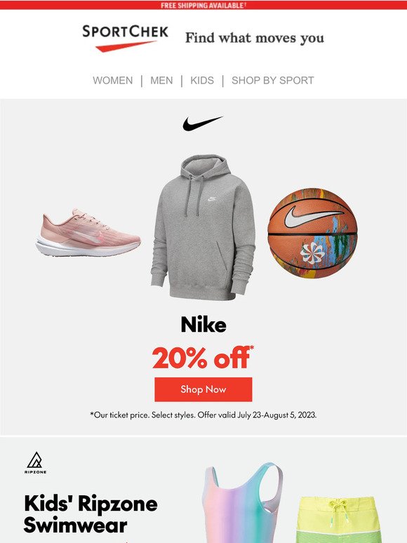 Styles To Keep You Cool: 20% Off Nike + More