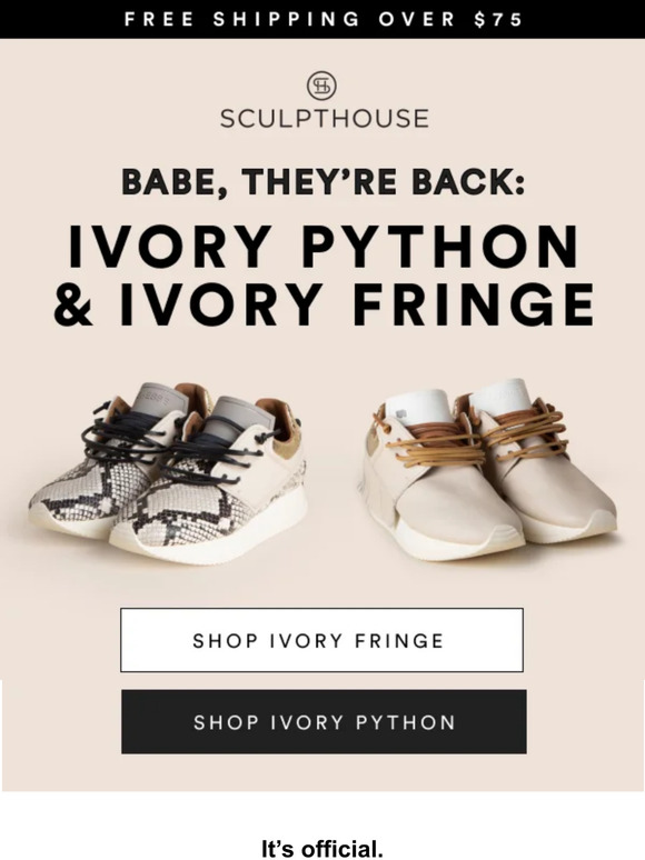 Back In Stock: Python + Ivory Esseutesse