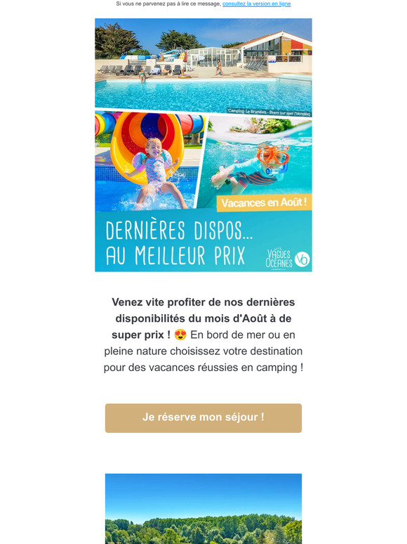 Ne manquez pas les dernières dispos de l'été !