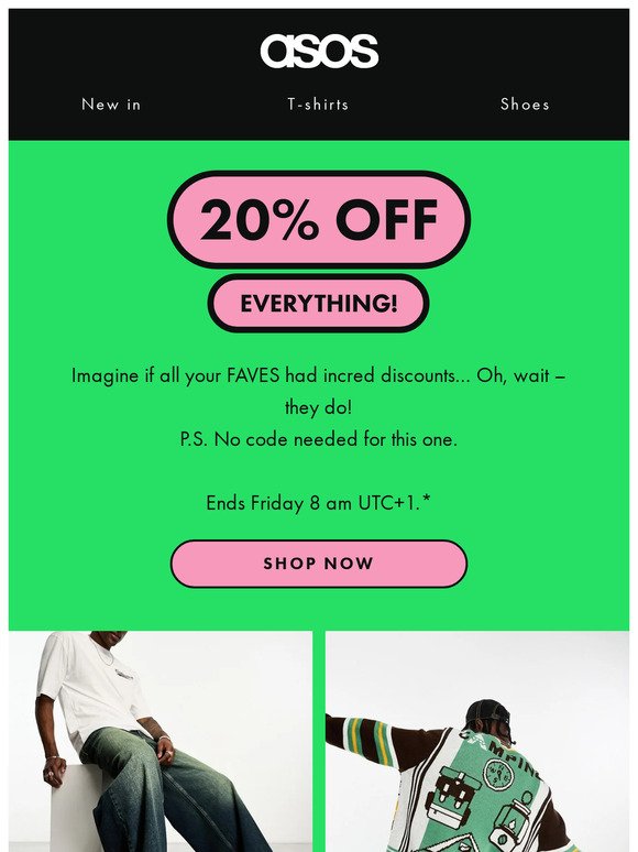 20% off everything!! 🤯