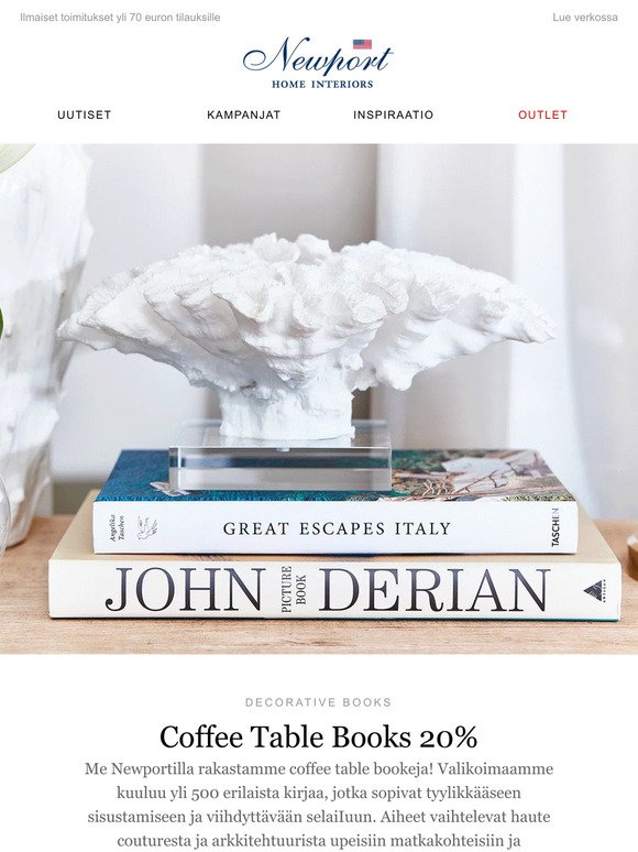 Sisusta kirjoilla | 20 %:n alennus Coffee Table Bookeista