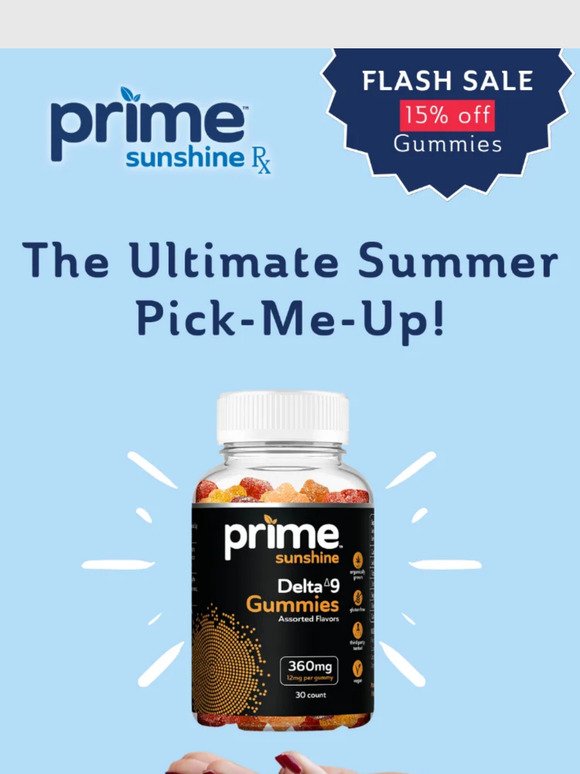 Unwind this Summer with Prime Sunshine Gummies - 15% Off Now 🍬