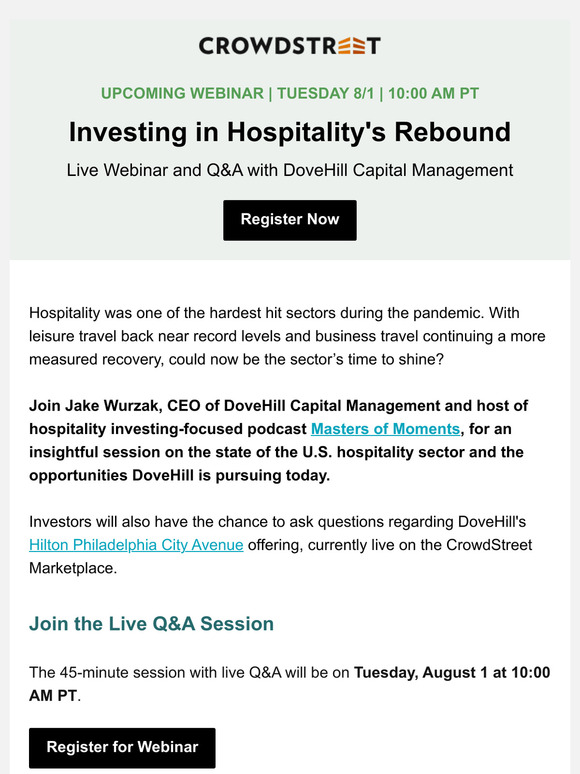 Webinar: Investing in Hospitality’s Rebound with DoveHill Capital Management