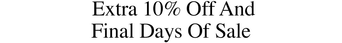 Sale: Extra 10% Off 