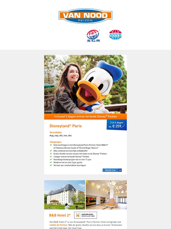 Boek vandaag nog uw onvergetelijke trip naar Disneyland® Paris!