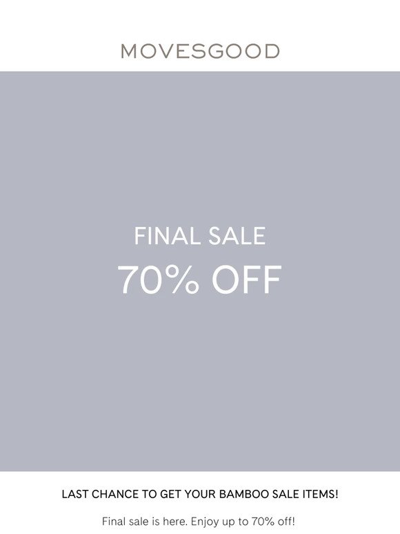 Final Sale: 70% off