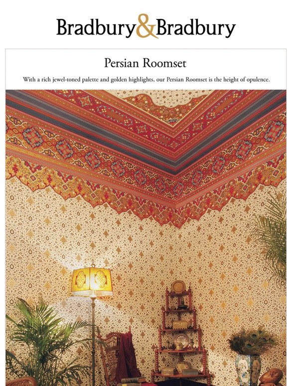 Persian-inspired wallpaper