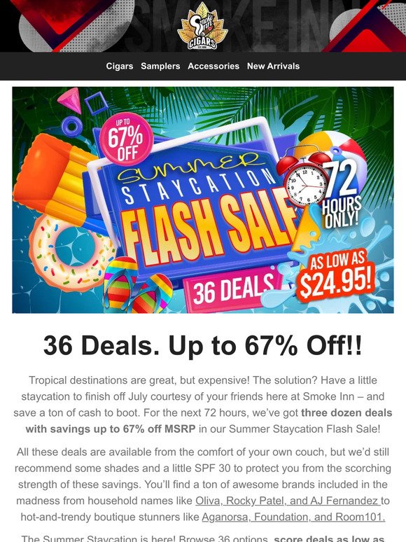 36 Deals - Up to 67% Off!